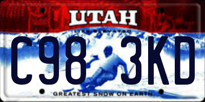 UT license plate C983KD