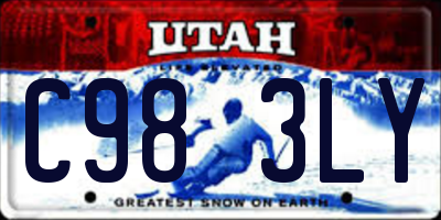 UT license plate C983LY
