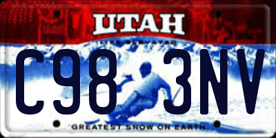UT license plate C983NV
