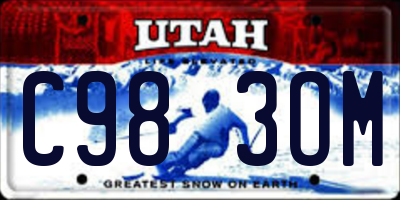 UT license plate C983OM