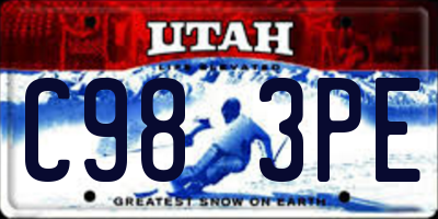 UT license plate C983PE