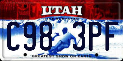 UT license plate C983PF