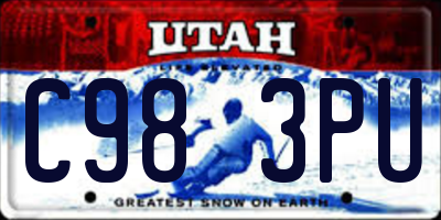 UT license plate C983PU