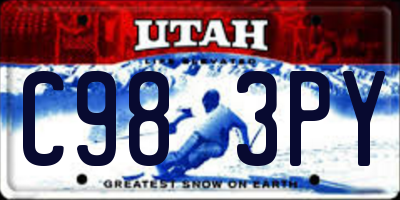 UT license plate C983PY