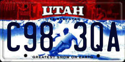 UT license plate C983QA