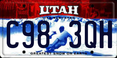 UT license plate C983QH