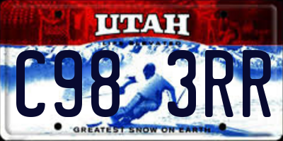 UT license plate C983RR