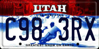 UT license plate C983RX