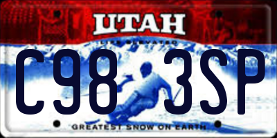 UT license plate C983SP