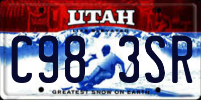 UT license plate C983SR