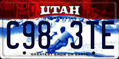 UT license plate C983TE