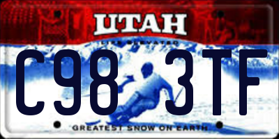 UT license plate C983TF