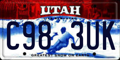 UT license plate C983UK