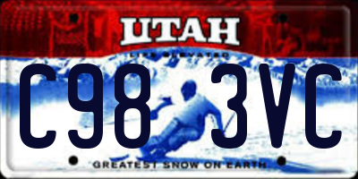 UT license plate C983VC