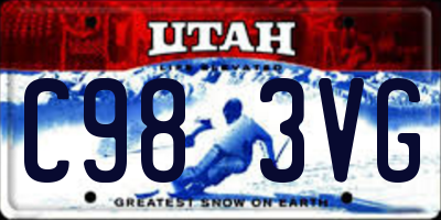 UT license plate C983VG