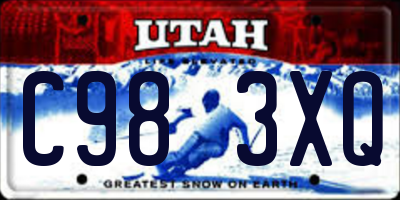 UT license plate C983XQ