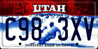 UT license plate C983XV