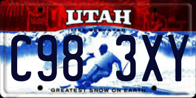 UT license plate C983XY