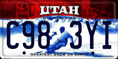UT license plate C983YI