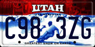 UT license plate C983ZG