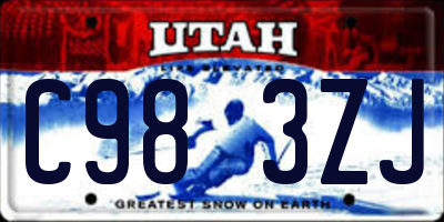 UT license plate C983ZJ