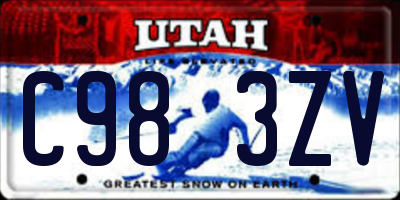 UT license plate C983ZV