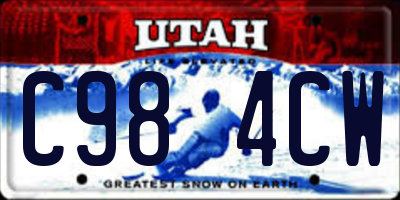 UT license plate C984CW