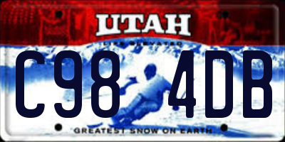 UT license plate C984DB