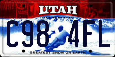UT license plate C984FL
