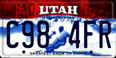UT license plate C984FR