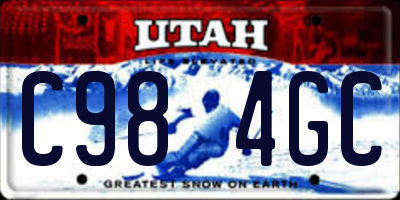 UT license plate C984GC