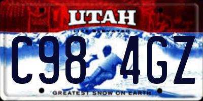 UT license plate C984GZ