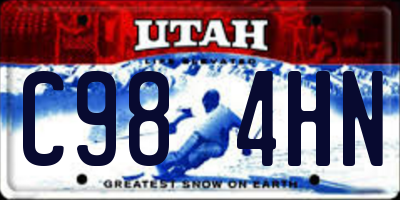 UT license plate C984HN