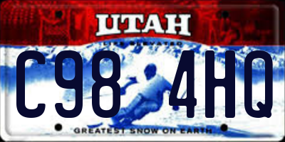 UT license plate C984HQ