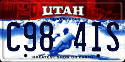 UT license plate C984IS
