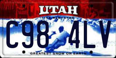 UT license plate C984LV