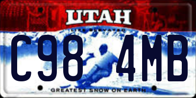 UT license plate C984MB