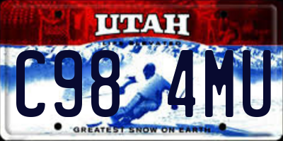 UT license plate C984MU