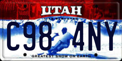 UT license plate C984NY
