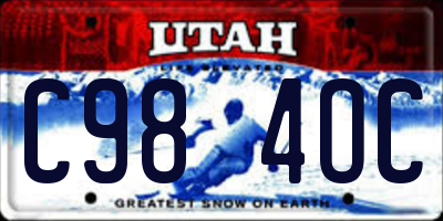 UT license plate C984OC