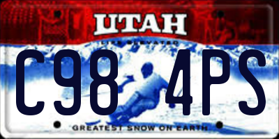 UT license plate C984PS