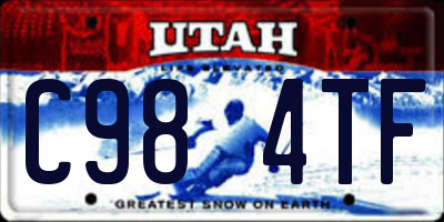 UT license plate C984TF