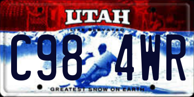 UT license plate C984WR