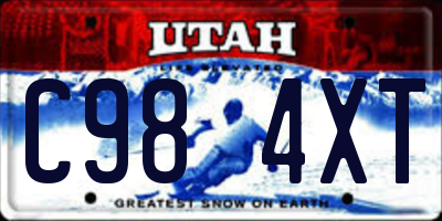 UT license plate C984XT