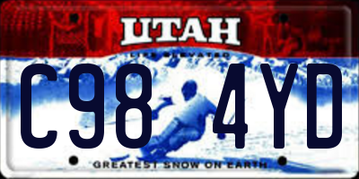 UT license plate C984YD