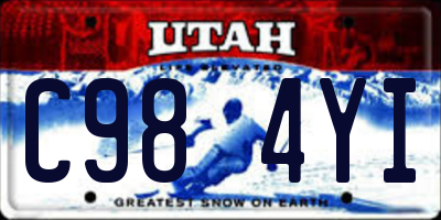 UT license plate C984YI