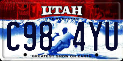UT license plate C984YU