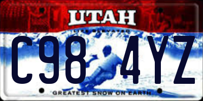 UT license plate C984YZ