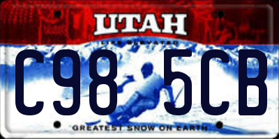 UT license plate C985CB