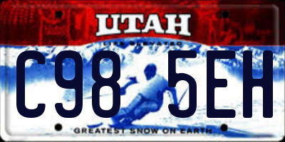 UT license plate C985EH